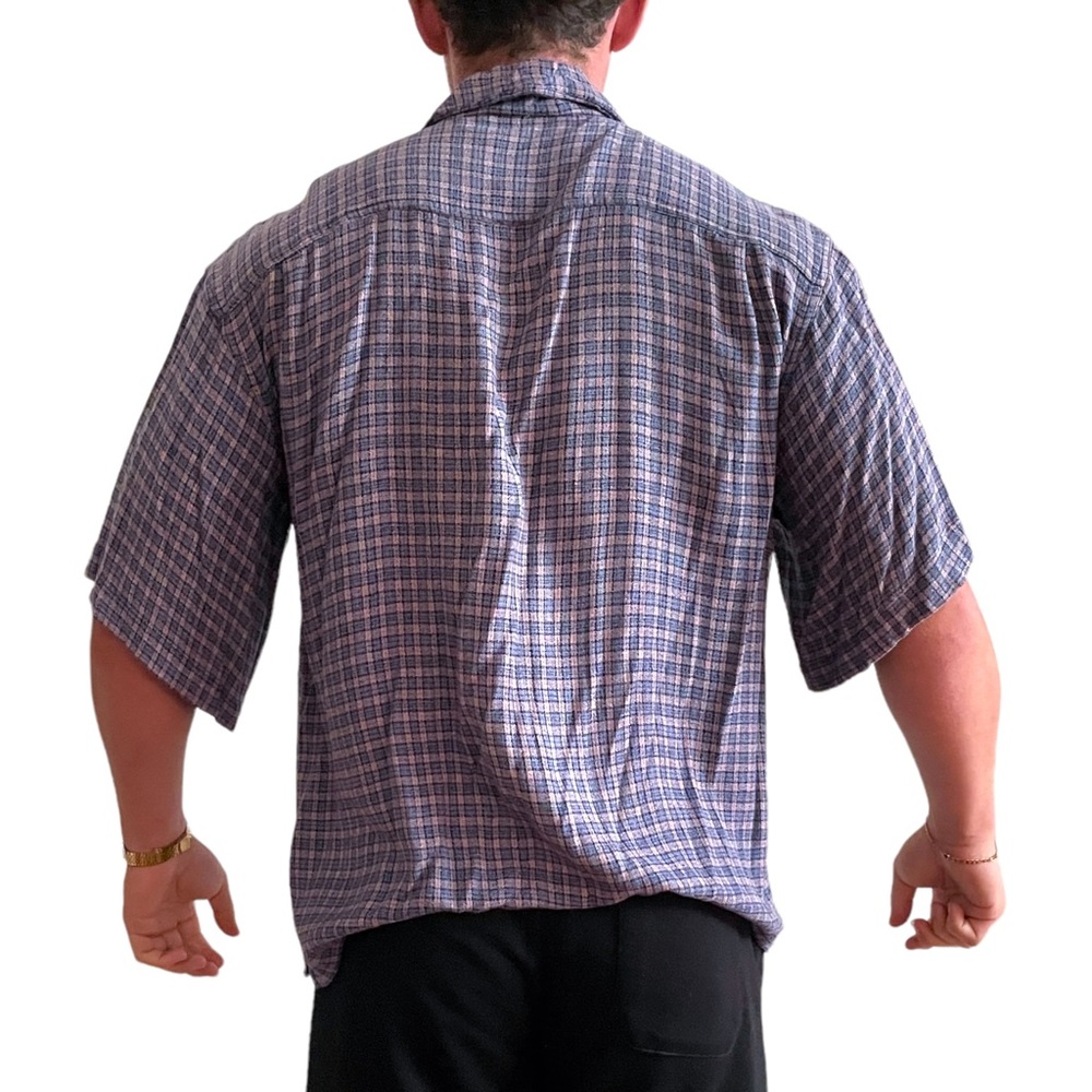 Super Soft Checkered Button Down - image 4